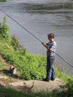 Angler an der Meuse